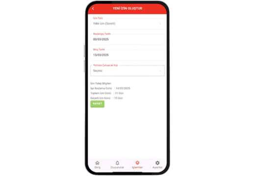 Écran de l’application NetKurum